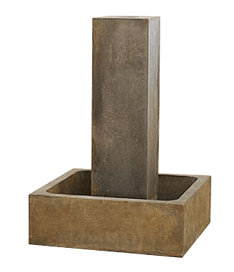 Smooth Pilar Outdoor Cast Stone Garden Fountain Fountain Tuscan